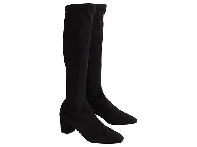 Lk Bennett Eldon black stretch suede boots size 37 - view 3