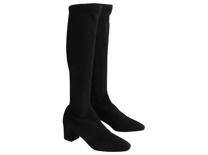Lk Bennett Eldon black stretch suede boots size 37 - view 3