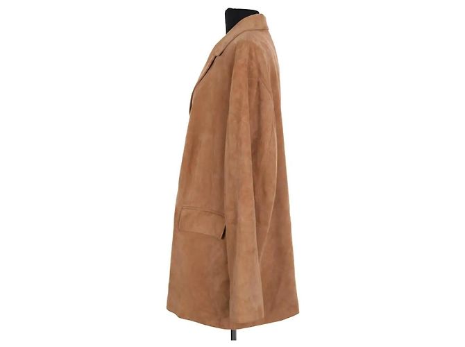 Cappotto in pelle Marina Rinaldi Camel Cammello - vista 3