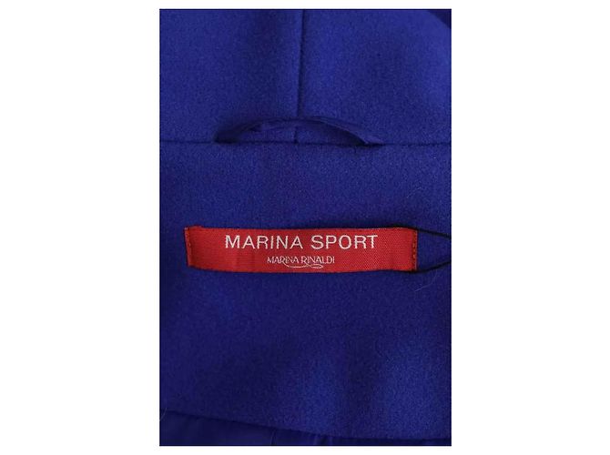 Cappotto in lana blu Marina Rinaldi - vista 5