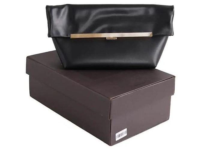 Autre Marque Kassandre Eileen Clutch aus Leder schwarz - Ansicht 7