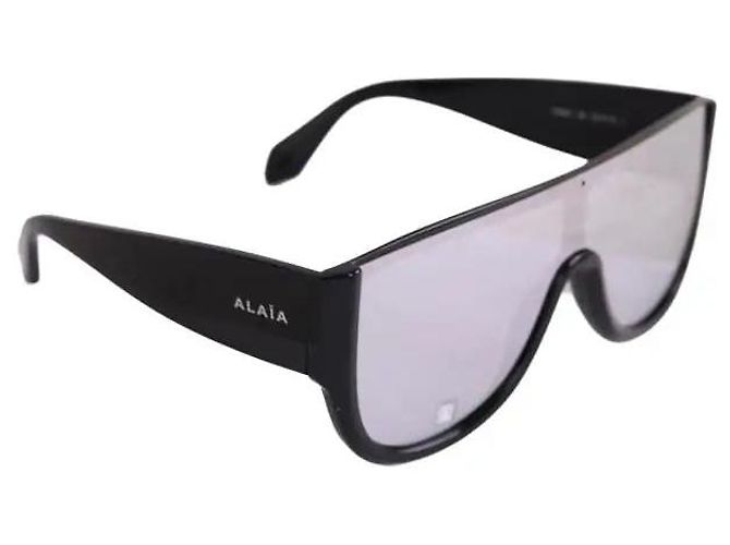Occhiali da sole Alaïa in plastica nera Nero - vista 2