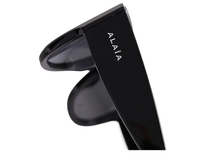 Occhiali da sole Alaïa in plastica nera Nero - vista 4