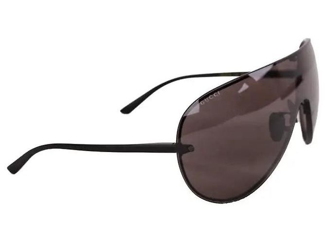 Occhiali da sole Gucci in metallo nero - vista 2