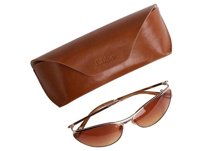 Chloé Sonnenbrille aus Metall braun - Ansicht 5