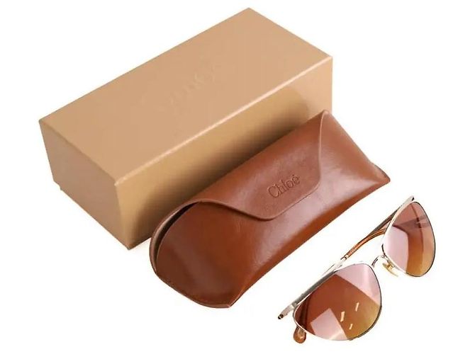 Chloé Sonnenbrille aus Metall braun - Ansicht 6