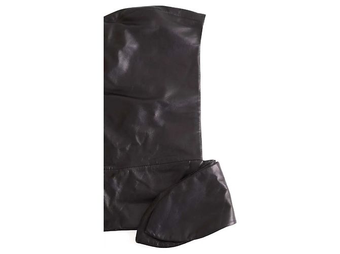 Cappello in pelle nero Magda Butrym - vista 2