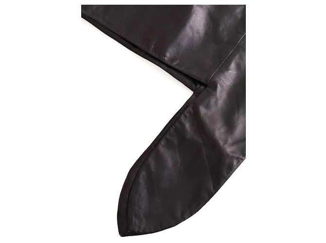 Cappello in pelle nero Magda Butrym - vista 3