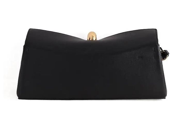 Pochette Valérie Jacquemus in pelle nera Nero - vista 4