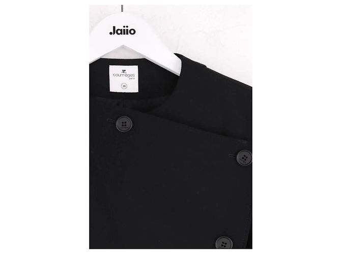 Courreges Blazer aus Wolle Schwarz - Ansicht 2