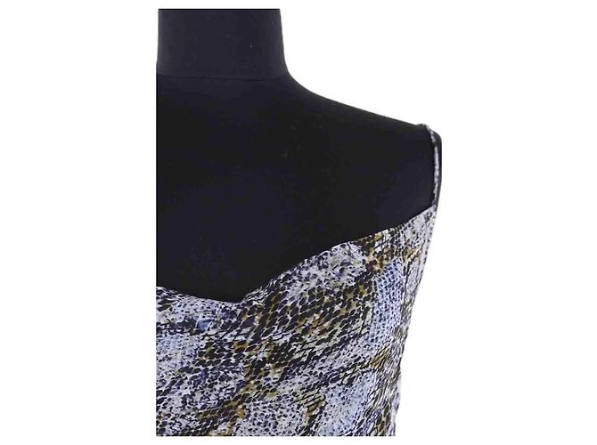 Autre Marque Vestido de seda azul Christopher Esber - vista 2