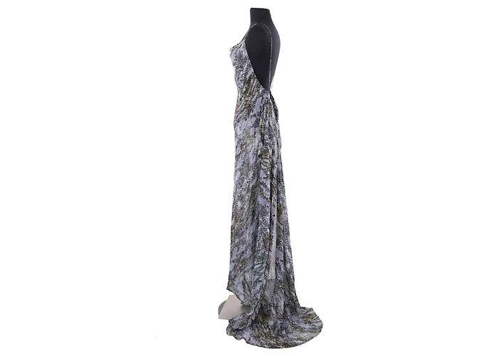 Autre Marque Vestido de seda azul Christopher Esber - vista 3
