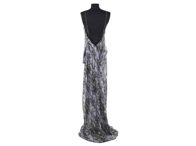 Autre Marque Vestido de seda azul Christopher Esber - vista 4