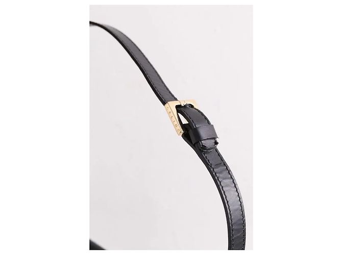 Céline Schultertasche aus schwarzem Leder - Ansicht 3