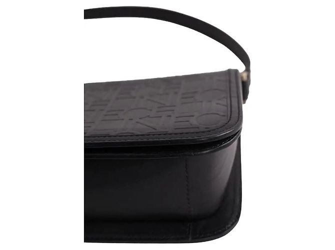 Céline Schultertasche aus schwarzem Leder - Ansicht 4