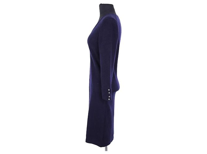Abito Eric Bompard in cashmere blu navy S - vista 3