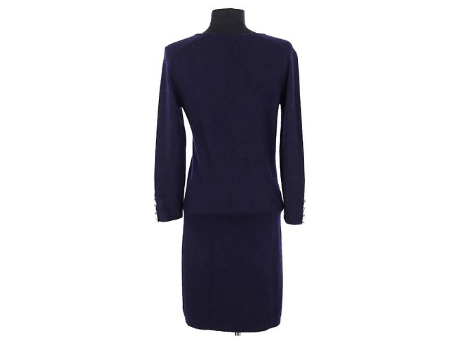 Abito Eric Bompard in cashmere blu navy S - vista 4
