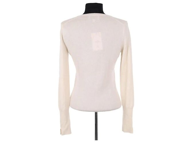 Jersey Eric Bompard de cashmere ecru Crudo - vista 4