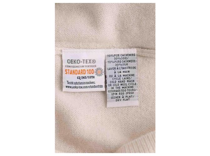 Jersey Eric Bompard de cashmere ecru Crudo - vista 6