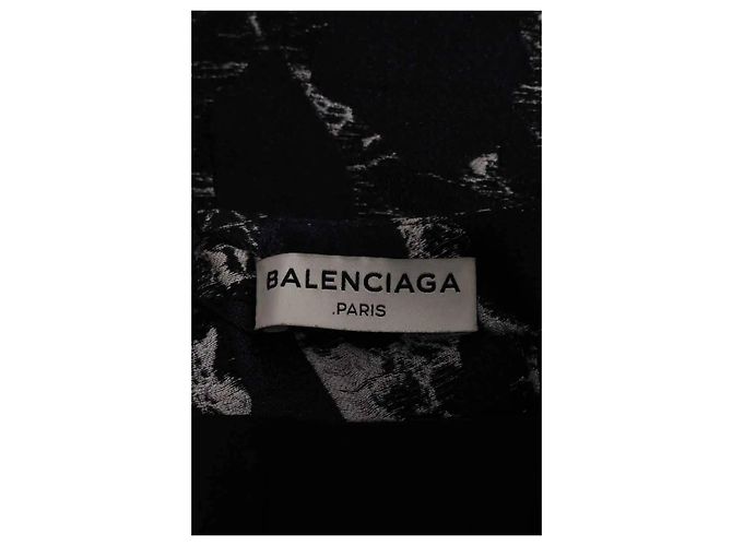 Falda Balenciaga de algodón azul marino - vista 5