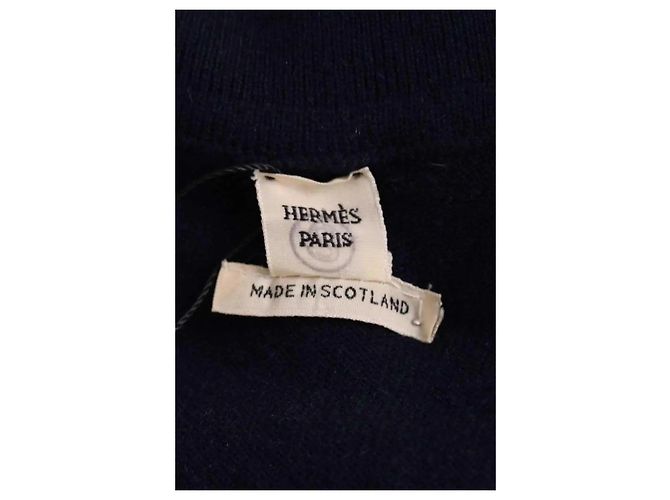 Hermès Kaschmir Top Blau XS - Ansicht 5