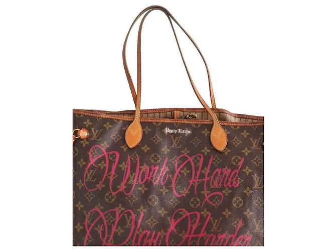Louis Vuitton The Graphic Neverfull GM Bolsa tote de couro castanho Marrom - vista 2