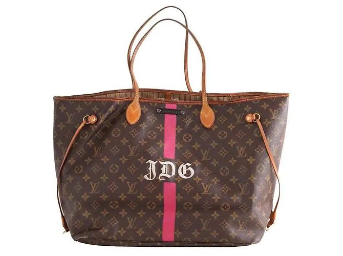 Louis Vuitton The Graphic Neverfull GM Bolsa tote de couro castanho Marrom - vista 4