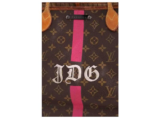 Louis Vuitton The Graphic Neverfull GM Bolsa tote de couro castanho Marrom - vista 6