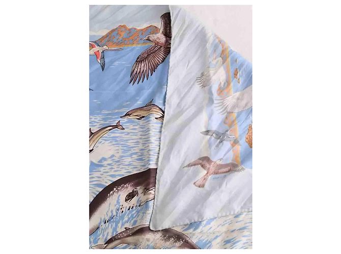 Hermès Seidentuch La vie précieuse de la méditerranée Blau - Ansicht 4