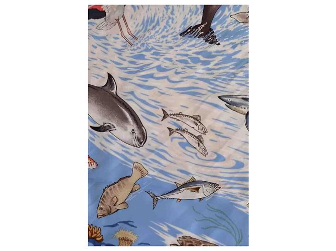 Hermès Seidentuch La vie précieuse de la méditerranée Blau - Ansicht 7