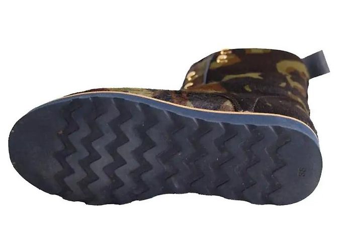 Stivaletti stringati Heimstone in pelle kaki Cachi - vista 6