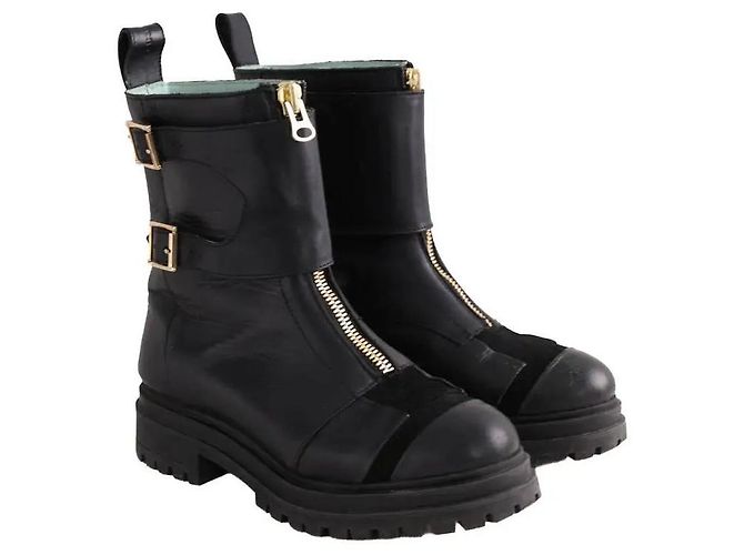 Stivaletti Heimstone in pelle nera Nero - vista 3