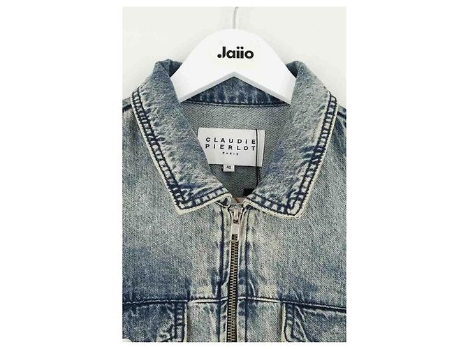 Mono Claudie Pierlot de algodón azul - vista 2