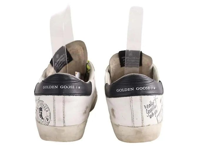 Golden Goose Baskets Graffiti blanches - vue 2
