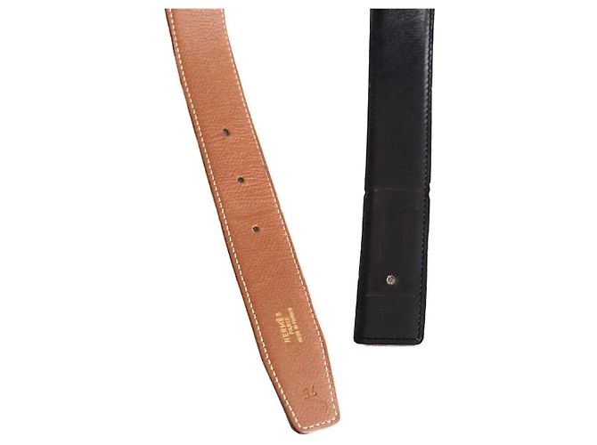 Hermès Ledergürtel Schwarz Größe S - Ansicht 3