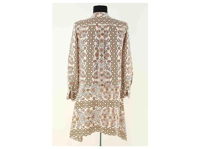 Tory Burch Seidenkleid Ecru Roh - Ansicht 4
