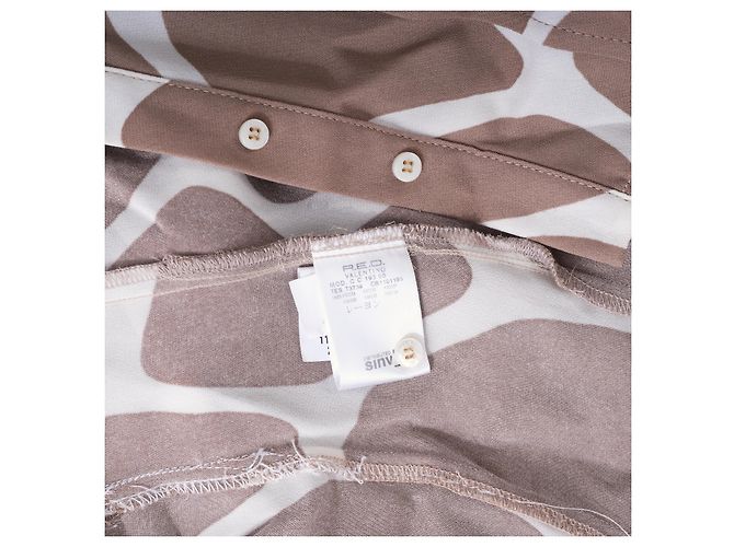 Blusa de seda con estampado de jirafa Red Valentino con bufanda Blanco - vista 8