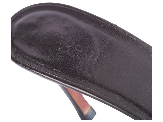 Mules con tacco a punta Gucci GG Canvas Marrone - vista 6