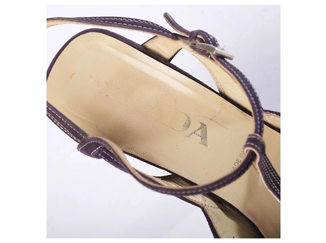 Décolleté T-Strap Prada in camoscio viola – '00s Porpora - vista 5