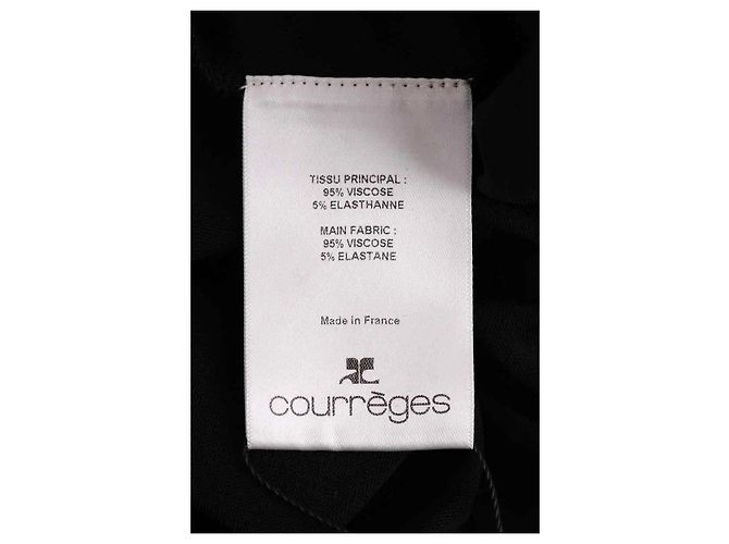 Vestido Courreges negro de viscosa - vista 6
