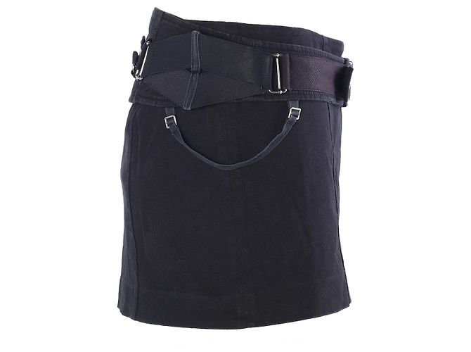 Autre Marque Minifalda utilitaria con cinturón negra Hussein Chalayan Negro - vista 2