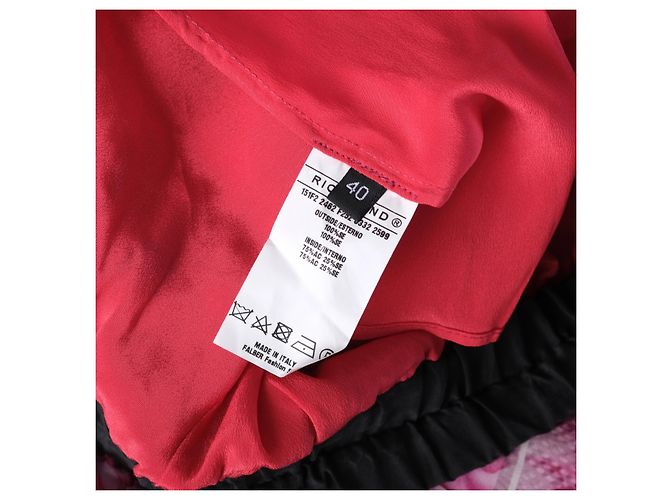 Autre Marque Set Camicia in Seta Stampata e Gonna Maxi John Richmond Rosa Multicolore - vista 10
