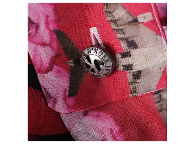Autre Marque Set Camicia in Seta Stampata e Gonna Maxi John Richmond Rosa Multicolore - vista 8