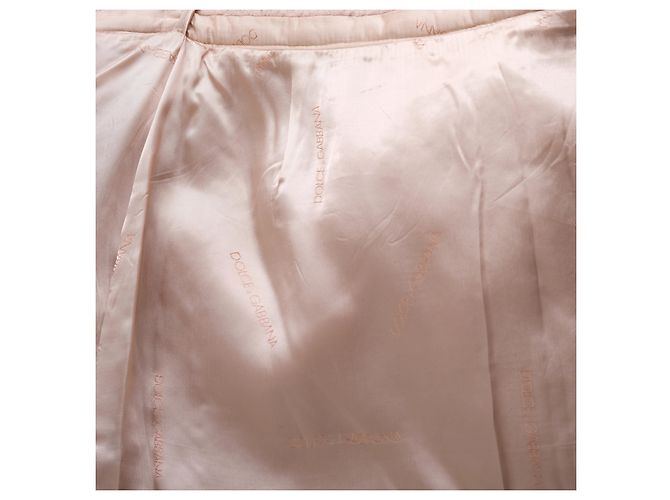 Conjunto de saia e casaco Dolce & Gabbana em lã de alpaca rosa blush - vista 12