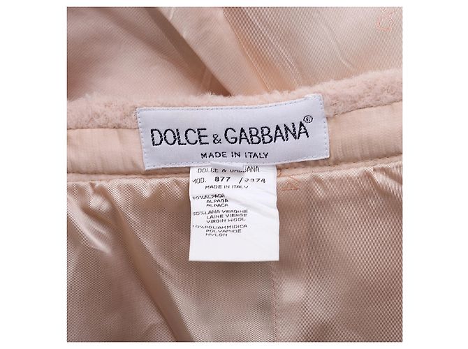 Conjunto de saia e casaco Dolce & Gabbana em lã de alpaca rosa blush - vista 13