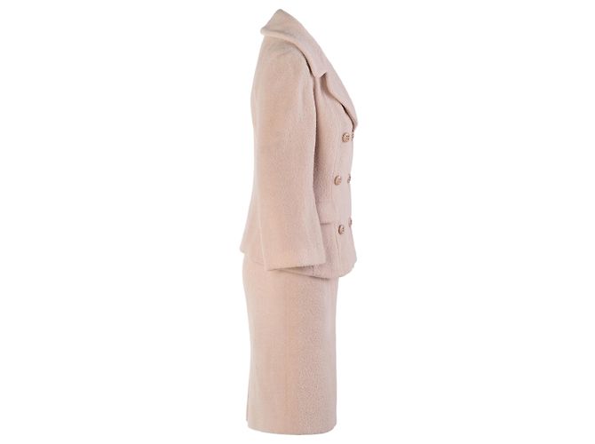 Conjunto de saia e casaco Dolce & Gabbana em lã de alpaca rosa blush - vista 2