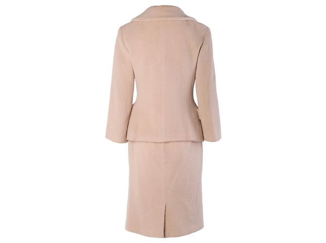 Conjunto de saia e casaco Dolce & Gabbana em lã de alpaca rosa blush - vista 3