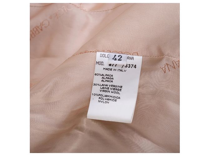 Conjunto de saia e casaco Dolce & Gabbana em lã de alpaca rosa blush - vista 6