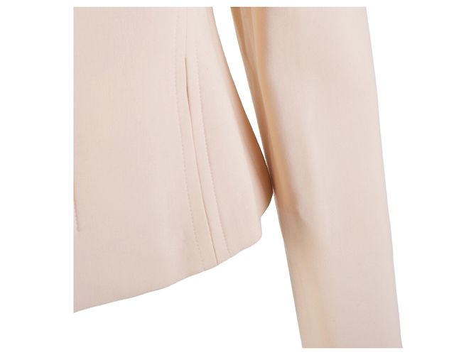 Autre Marque John Bartlett Ivory Virgin Wool Zip Jacket Cream - view 5