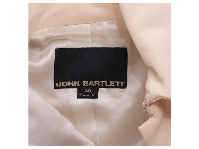Autre Marque John Bartlett Ivory Virgin Wool Zip Jacket Cream - view 6